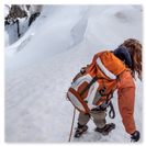 Im Abstieg auf dem Ostgrat des Piz Palü